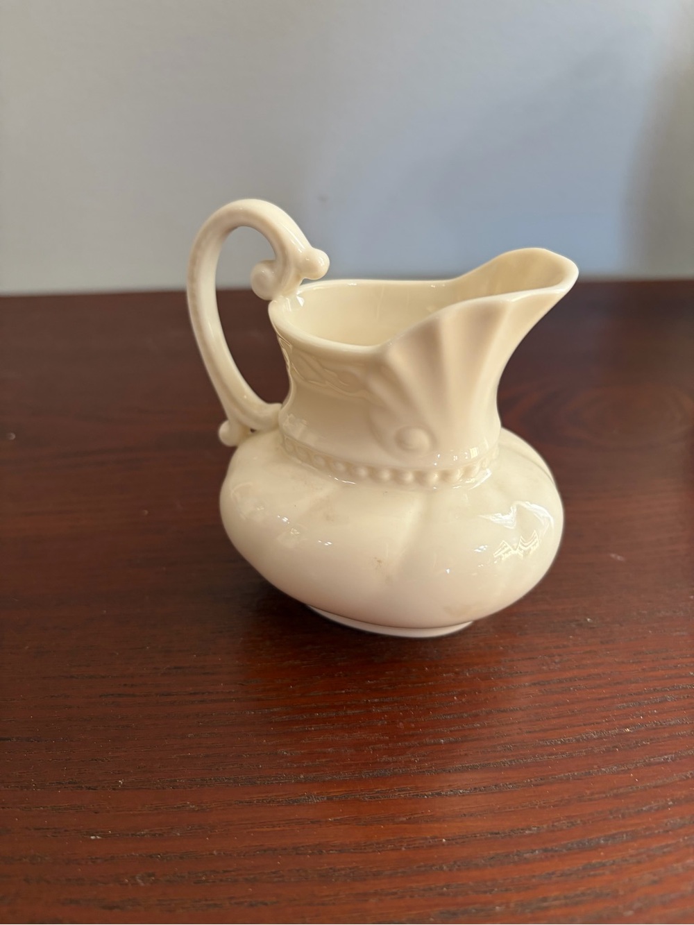 Lenox Ivory Ceramic Pitcher Accent - Elegant Home Art Vase